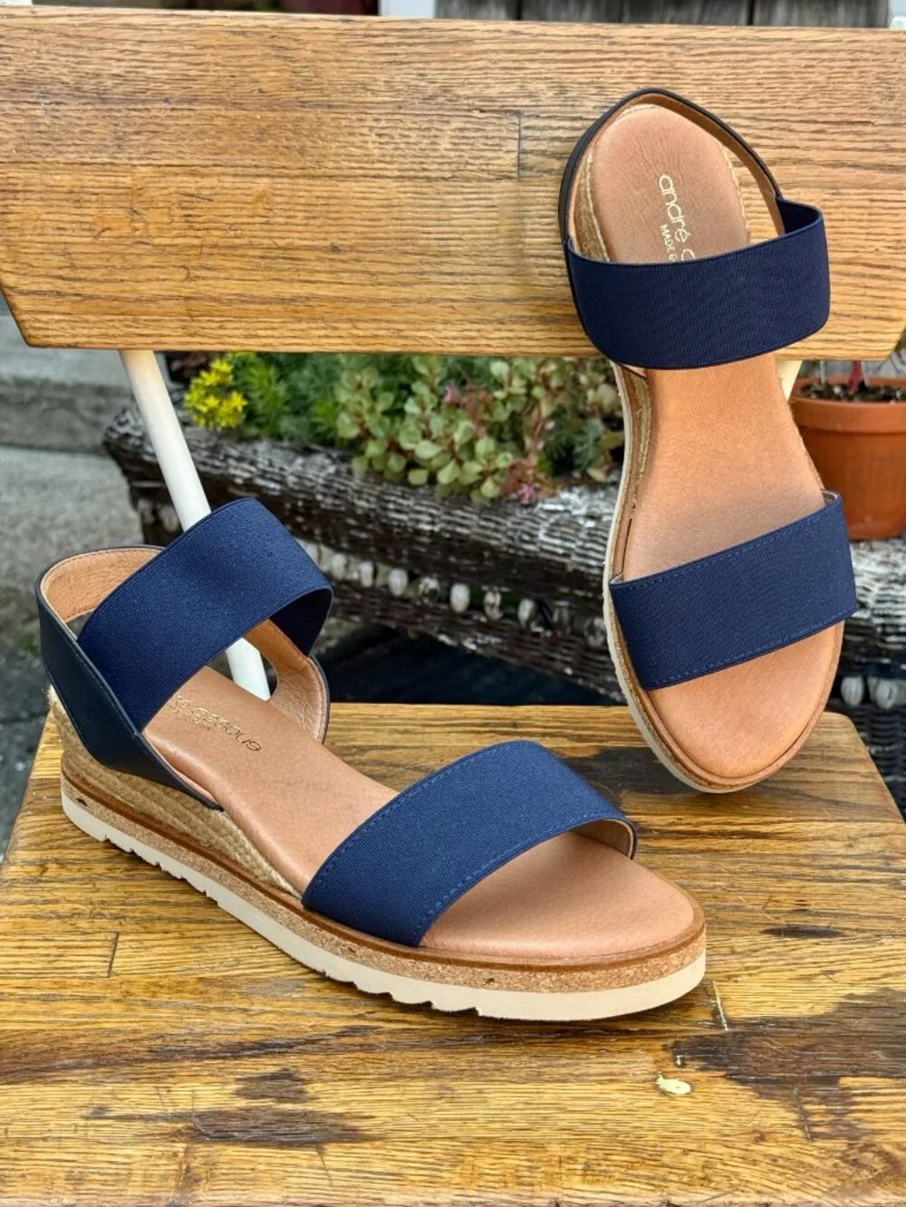Andre Assous Neveah Espadrille Wedge Sandal (size US 7.5/EU 38)